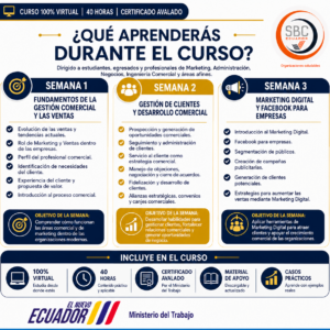 Curso virtual Técnicas de ventas, gestión y marketing